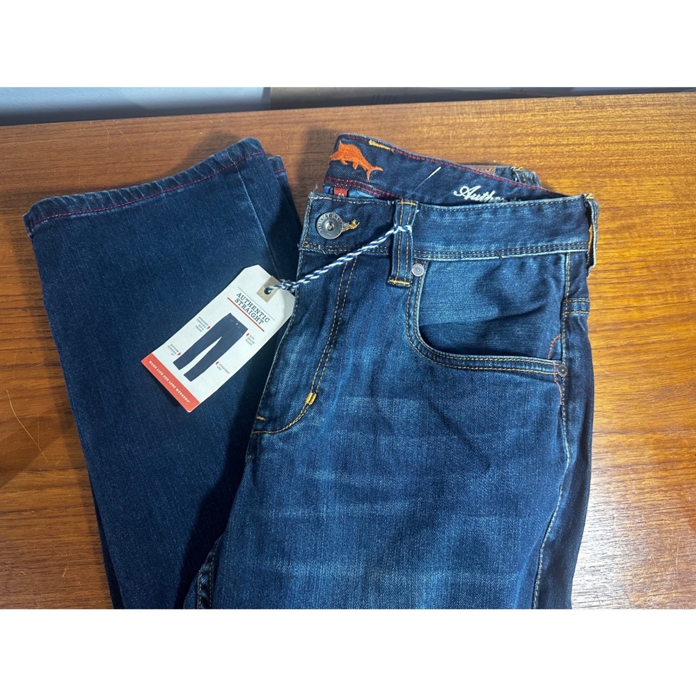 Tommy Bahama Authentic Straight Jeans Mens 30x32 Dark Wash Indigo Stretch Denim